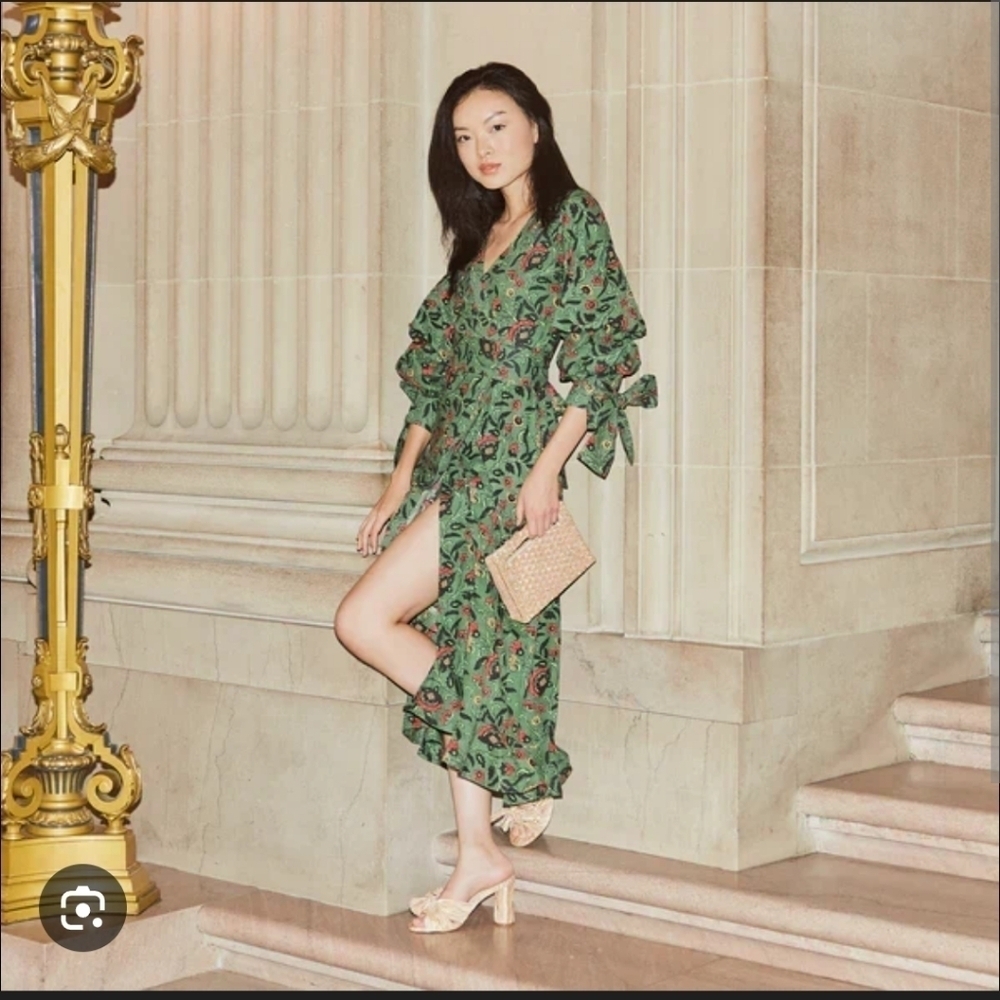 EDDY Ellen Ruffled Wrap Dress - Picture 2 of 7